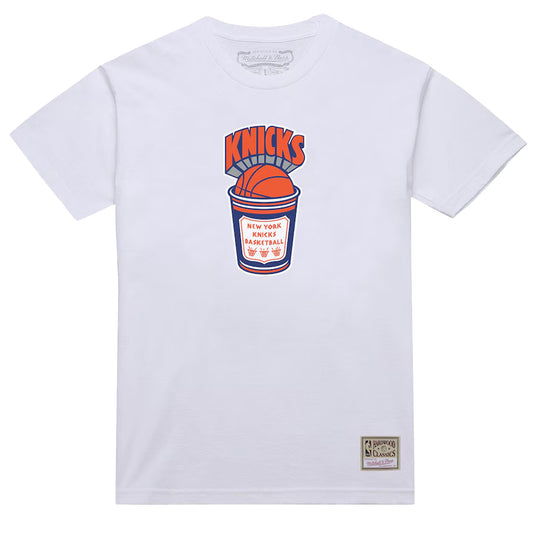 Mitchell & Ness New York Knicks Classic Coffee T-Shirt - White