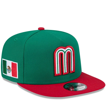 New Era Mexico MLB World Baseball Classic 2026 9FIFTY Green Red White OSFM