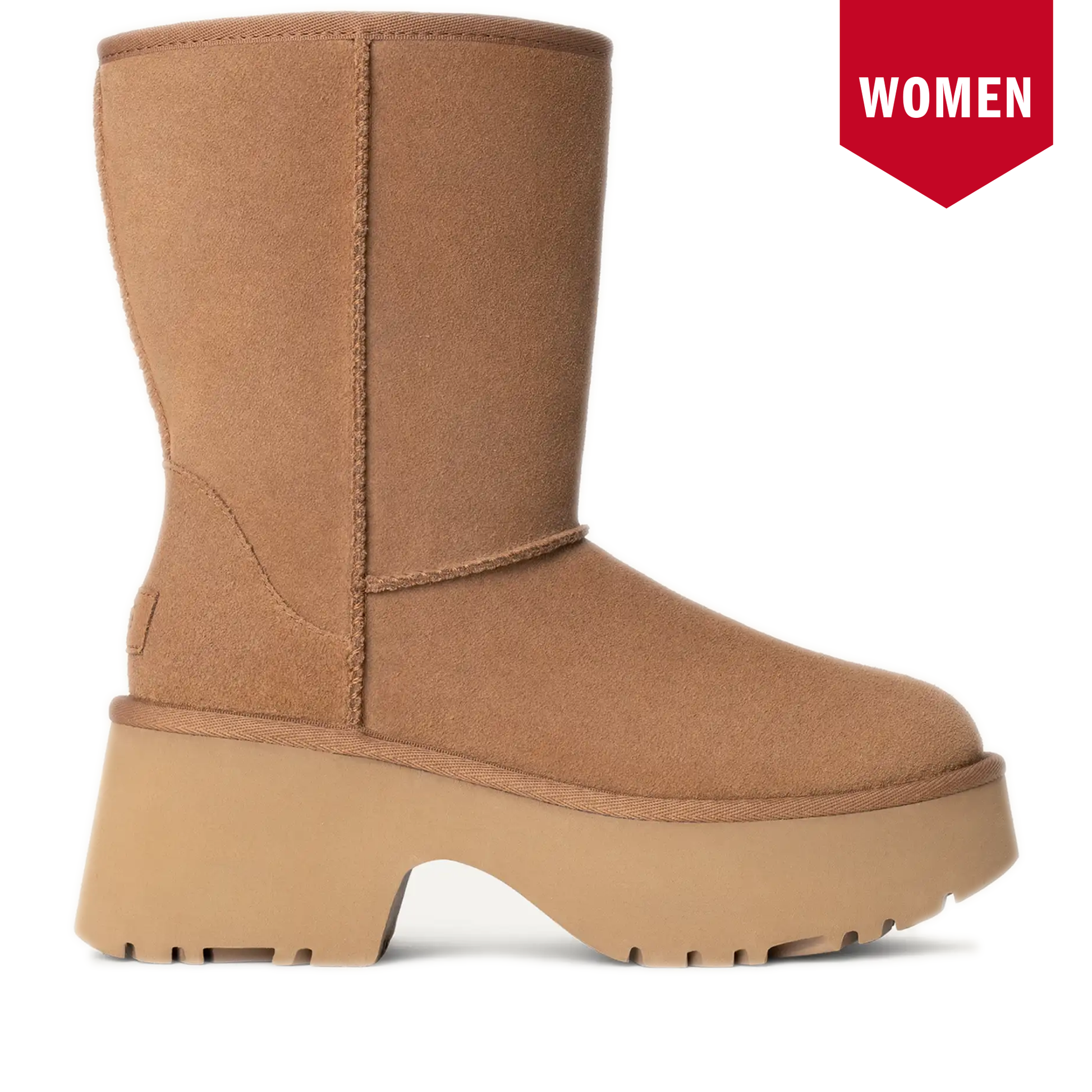 Women's Ugg Classic Short New Heights - Chestnut Side