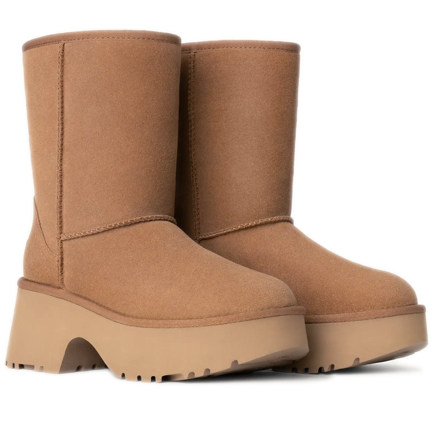 Women's Ugg Classic Short New Heights - Chestnut Front Side