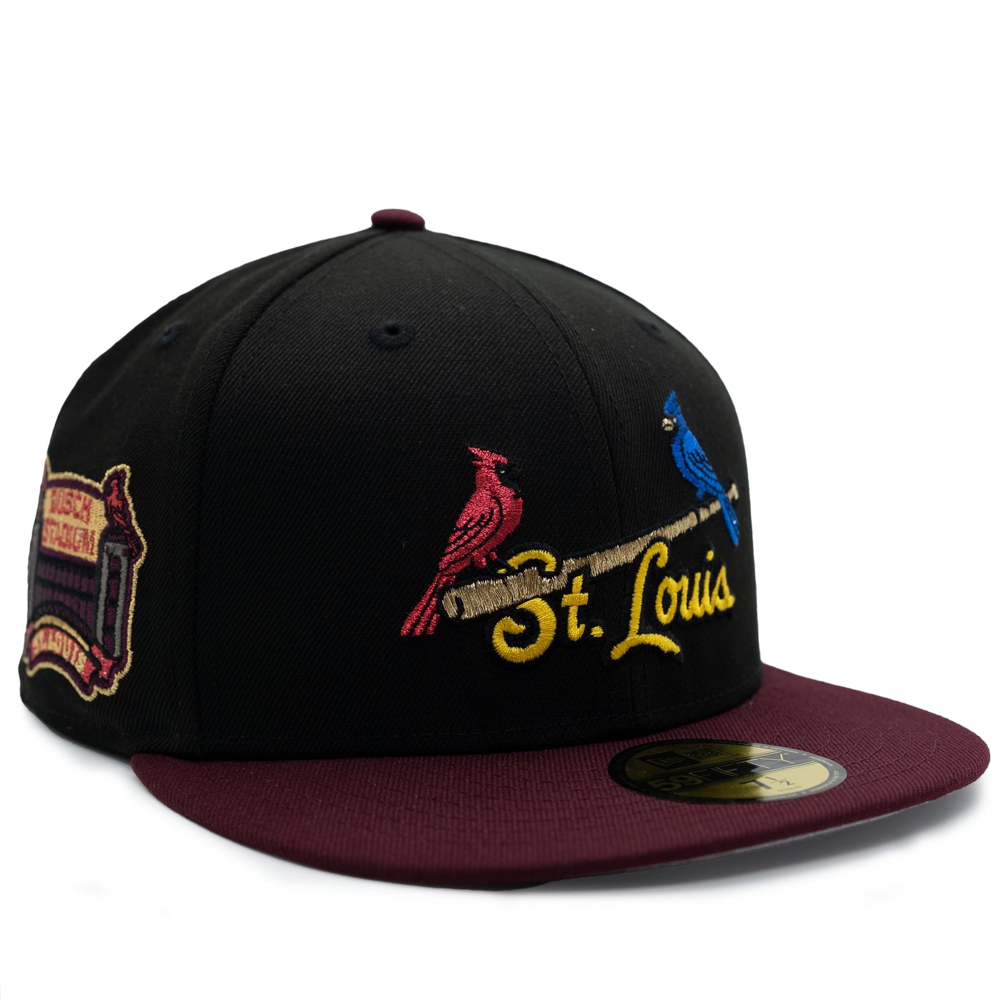 New Era St. Louis Cardinals 59FIFTY Fitted Hat black maroon