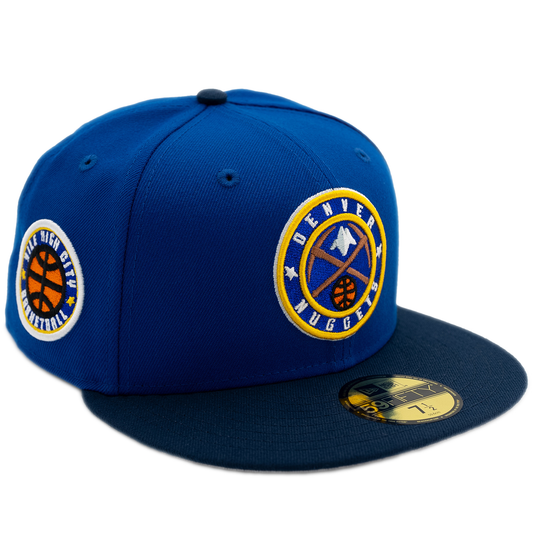 New Era Denver Nuggets 59Fifty Fitted Hat - Magnet Blue/ Ocean