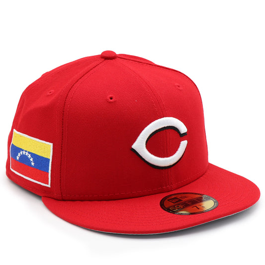 New Era 59Fifty Cincinnati Reds "Venezuela Flag" Patch Hat - Scarlet Scarlet