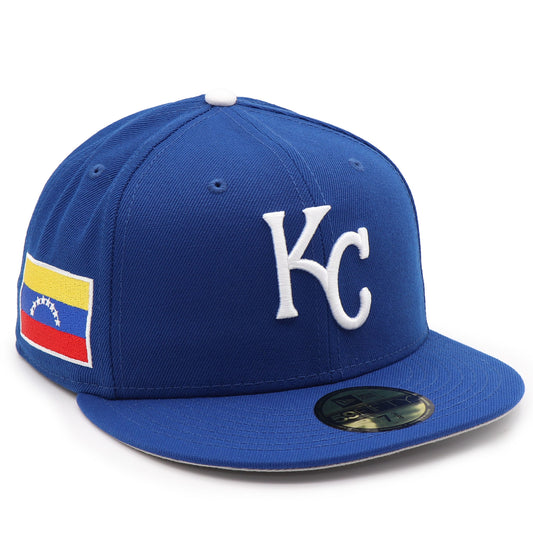 New Era 59Fifty Kansas City Royals "Venezuela Flag" Side Patch - White/Royal Blue White Royal Blue