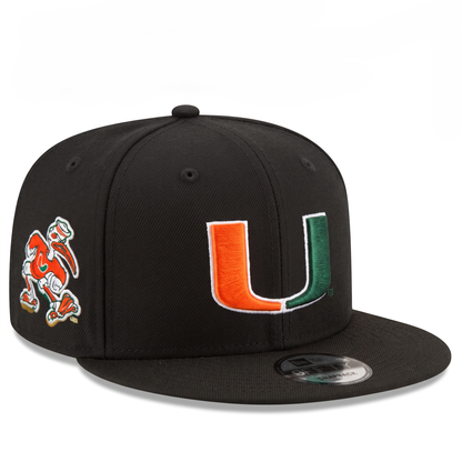 New Era 9FIFTY Miami Hurricanes Snapback Hat - Black