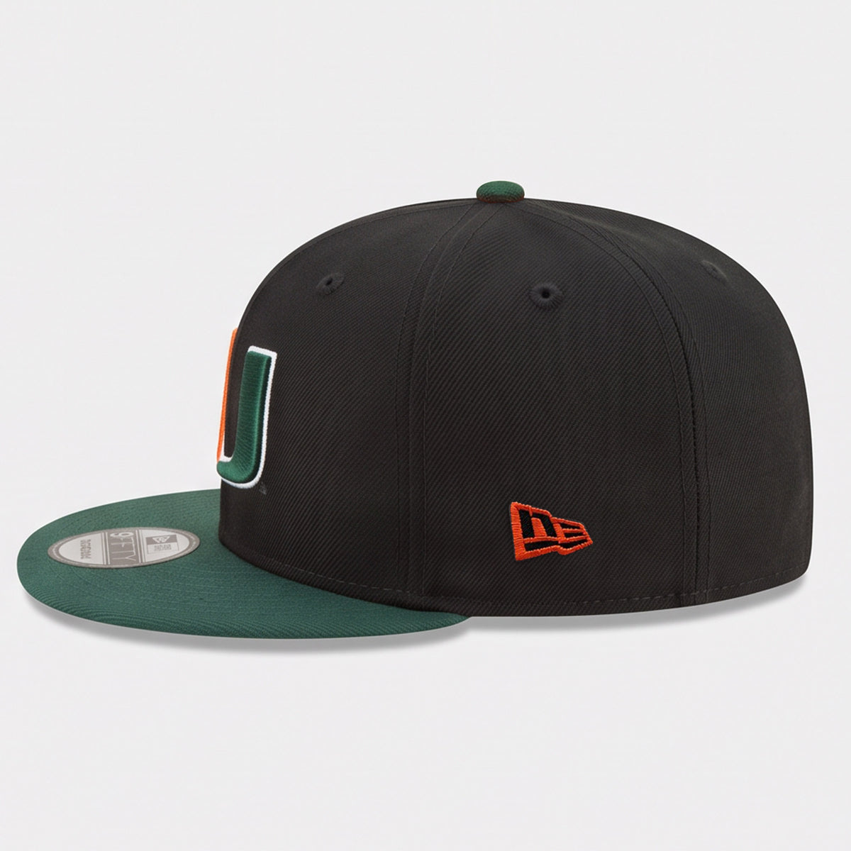 New Era 9FIFTY Miami Hurricanes Snapback Hat - Black/Dark Green