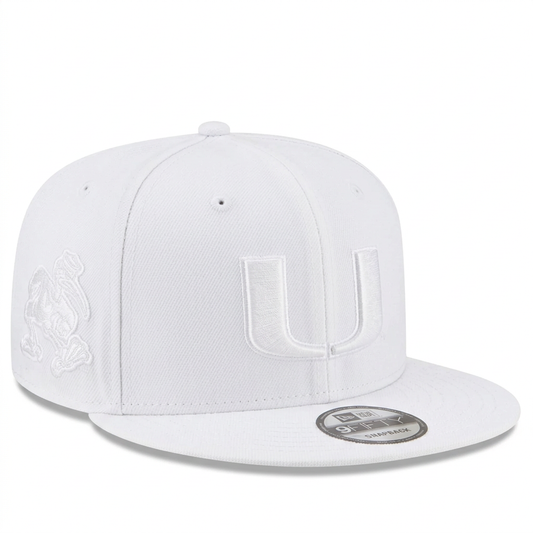 New Era 9FIFTY Miami Hurricanes Snapback Hat - All White