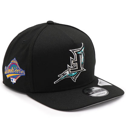 New Era 9Fifty AF Curve FlipMode 2.0 Florida Marlins Hat - Black Black OSFM