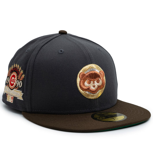 New Era Chicago Cubs 59FIFTY Fitted Hat Graphite Black Brown