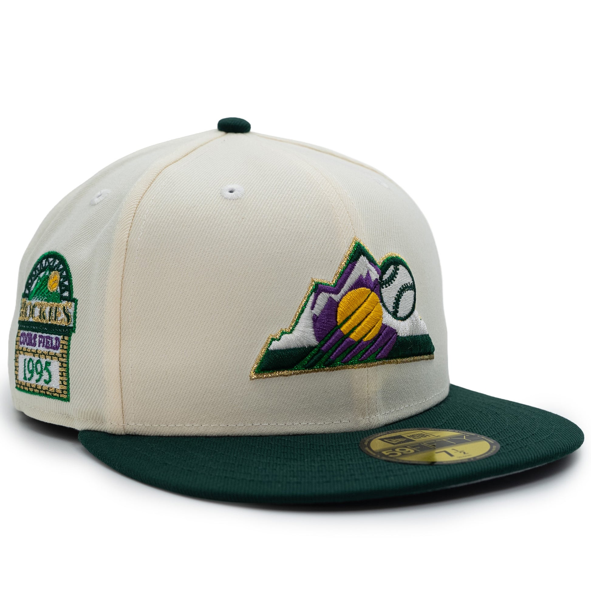 New Era Colorado Rockies 59FIFTY Fitted Hat Chrome Green