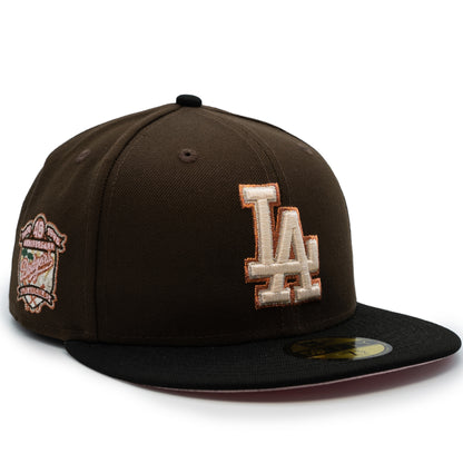 New Era Los angeles Dodgers 59FIFTY Fitted Hat Walnut Pink