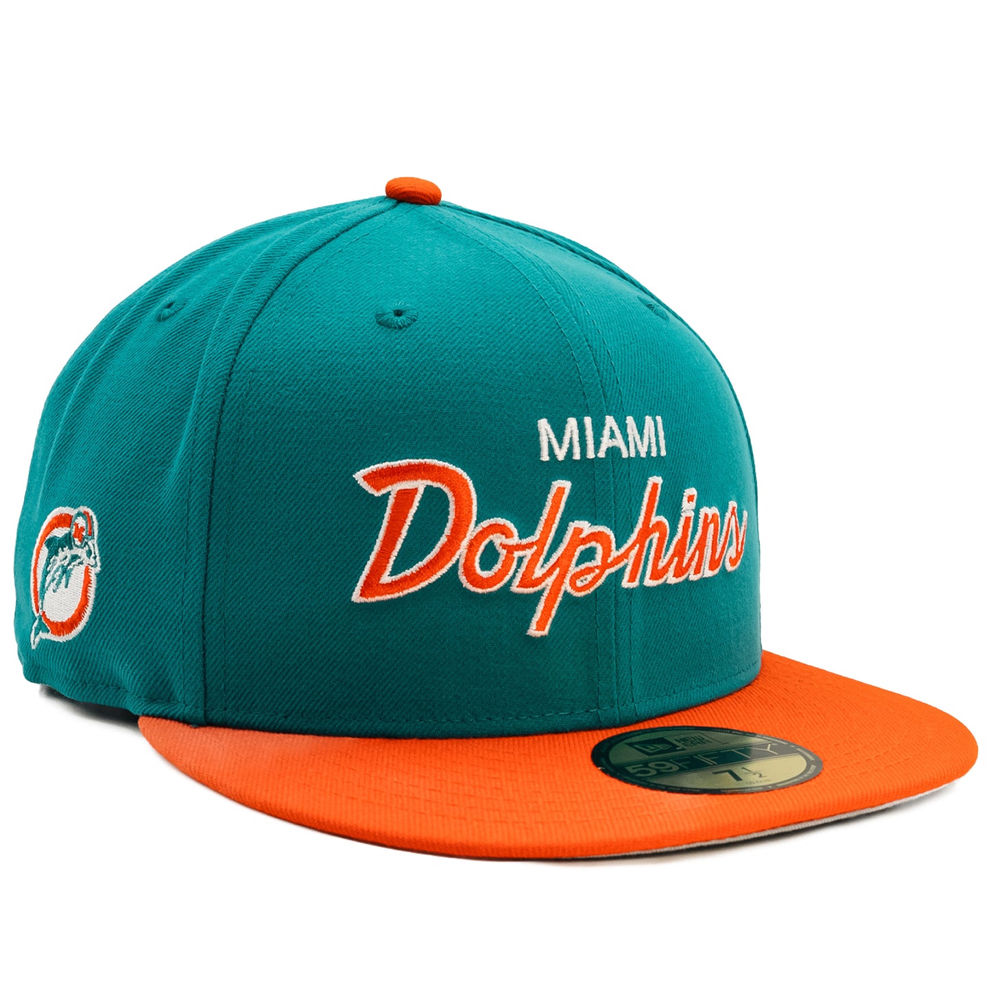 New Era Miami Dolphins 59FIFTY Fitted Hat Aqua Orange