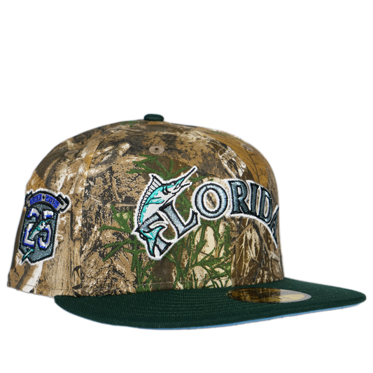 New Era Florida Marlins 59FIFTY Fitted Hat - Camo/ Green