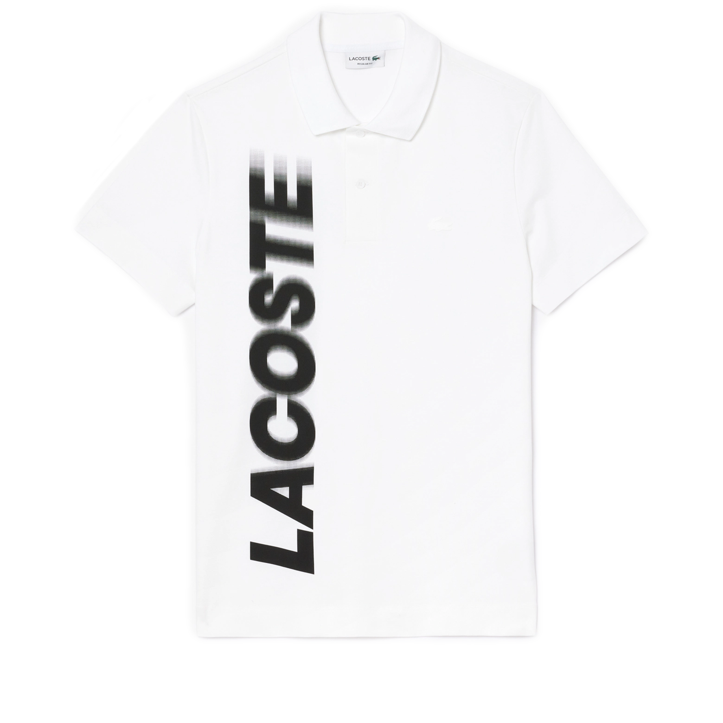 Men's Lacoste Regular Fit Movement Printed Polo - White