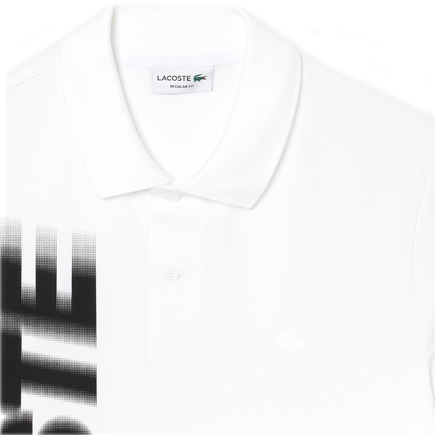 Men's Lacoste Regular Fit Movement Printed Polo - White