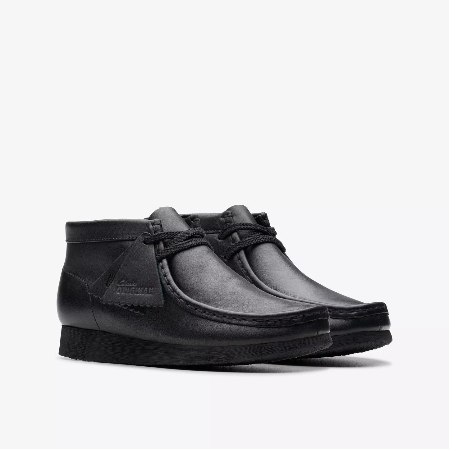 PreSchool Clarks Wallabee Boot - Black Leather