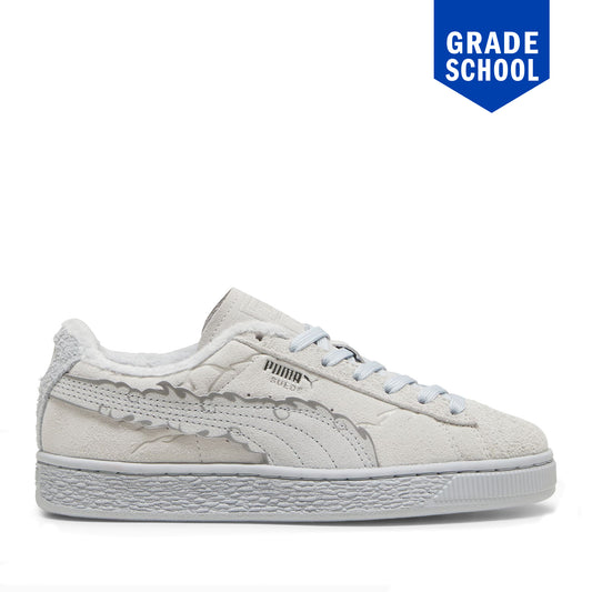 Grade School Puma X One Piece Suede  'Gear 5 Luffy' - Feather Grey/Platinum Grey Side