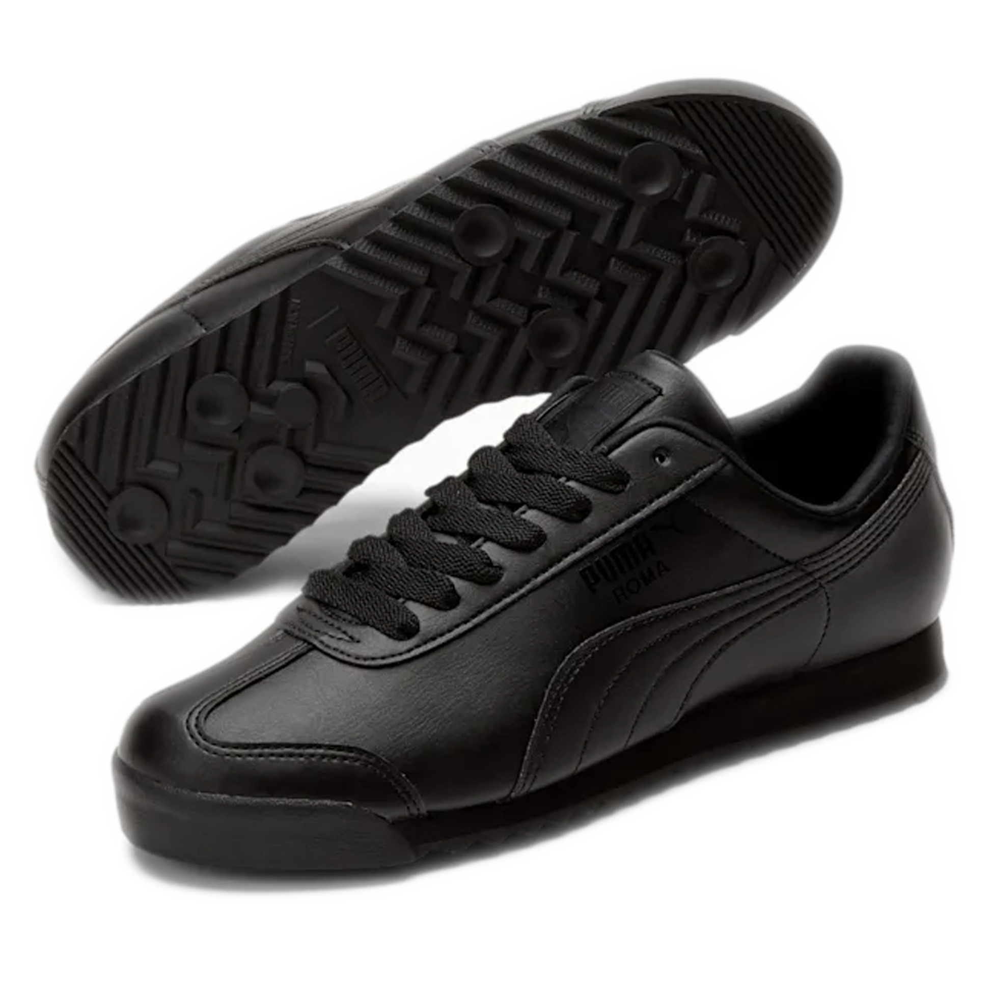 PUMA Men s Roma Basic Lace Up Leather Sneakers