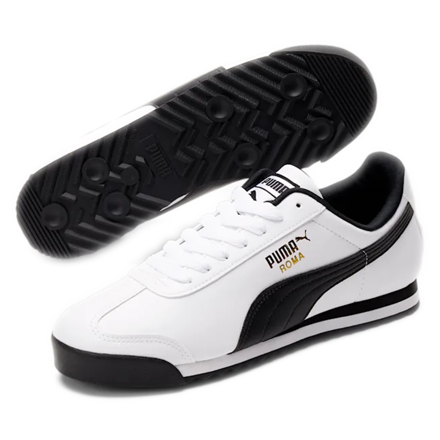 Men's Puma Roma Basic Shoes - White/ Black