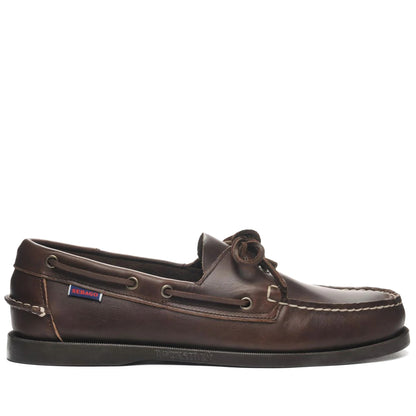 Men's Sebago Dockside Portland Waxed - Dark Brown