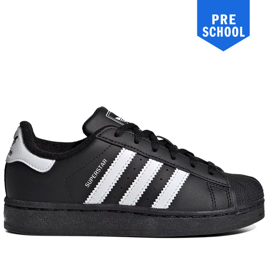 Pre School Adidas Superstar II Shoes - Black/White