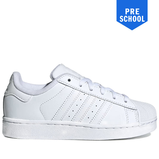 Pre School Adidas Superstar II Shoes - White/White