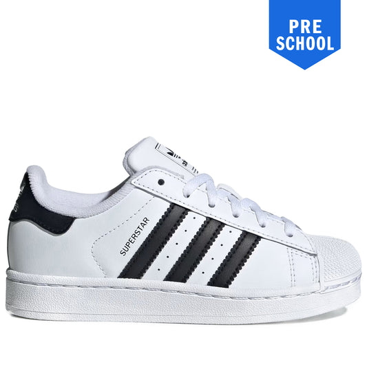 Pre School Adidas Superstar II Shoes - White/Black
