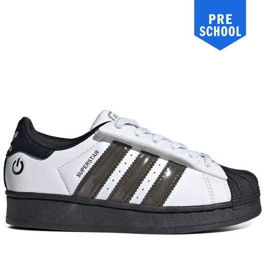 Pre School Adidas Superstar LED Lights - White/Black