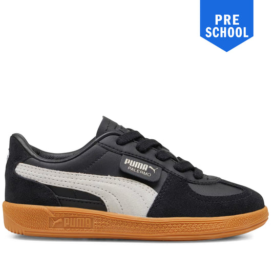 Pre School Puma Palermo Leather - Black/White