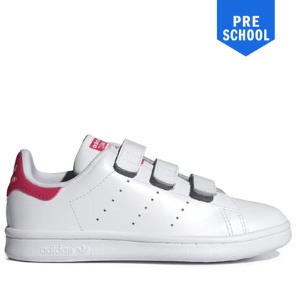 Pre School Stan Smith Comfort Closure Shoes - Cloud White/Bold Pink