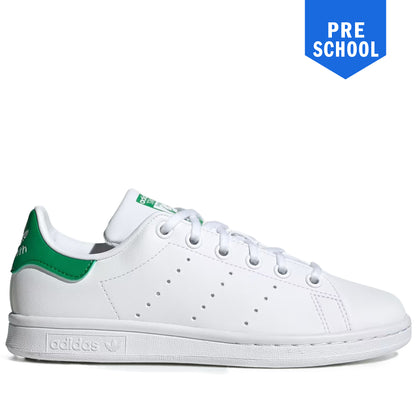 Pre School's Adidas Stan Smith Shoes - White/Green
