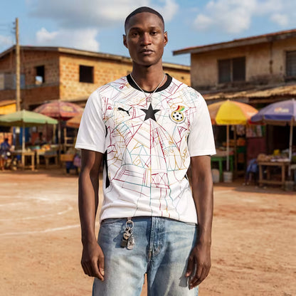 Puma Ghana Home Soccer Jersey - Puma White/Puma Black