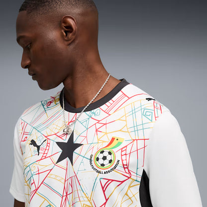 Puma Ghana Home Soccer Jersey - Puma White/Puma Black