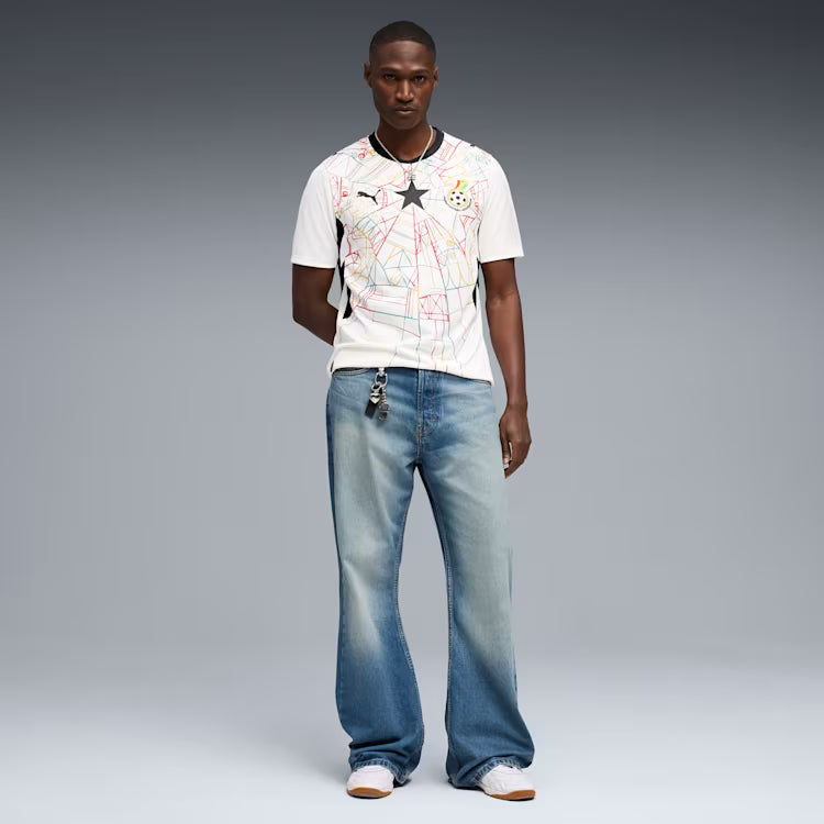 Puma Ghana Home Soccer Jersey - Puma White/Puma Black
