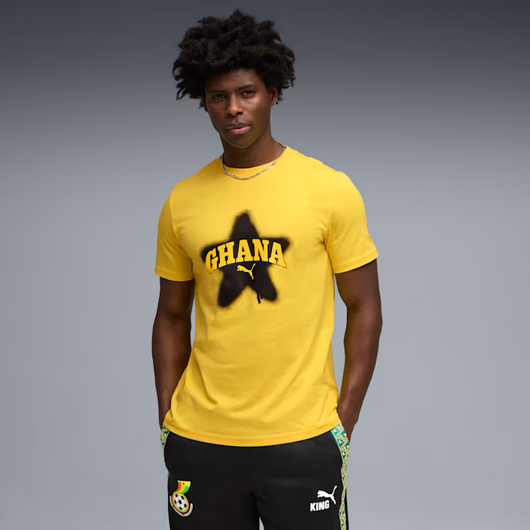 Puma Ghana FtblCulture Soccer Tee -  Pelé Yellow / Puma Black