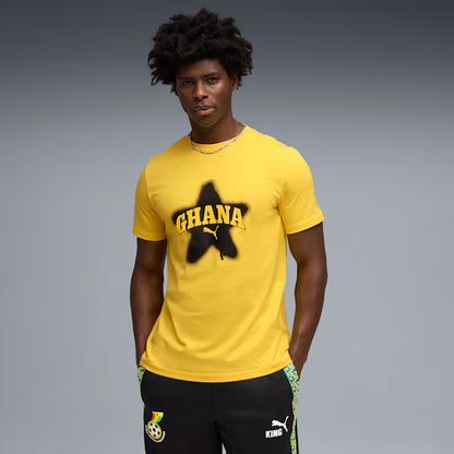 Puma Ghana FtblCulture Soccer Tee -  Pelé Yellow / Puma Black