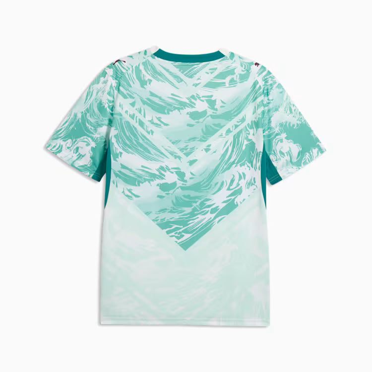 Puma Portugal Away Soccer Jersey - Puma White / Green Lagoon