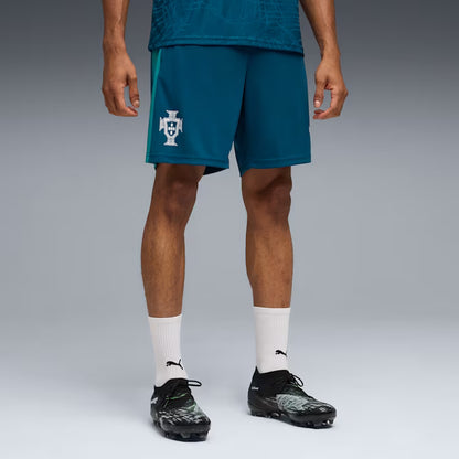 Puma Portugal Slim Soccer Training Shorts - Ocean Tropic / Silver Mist