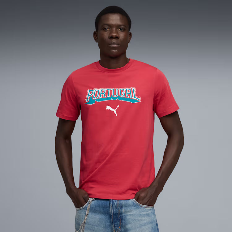 Puma Portugal FtblCulture Soccer Tee - Club Red / Puma White
