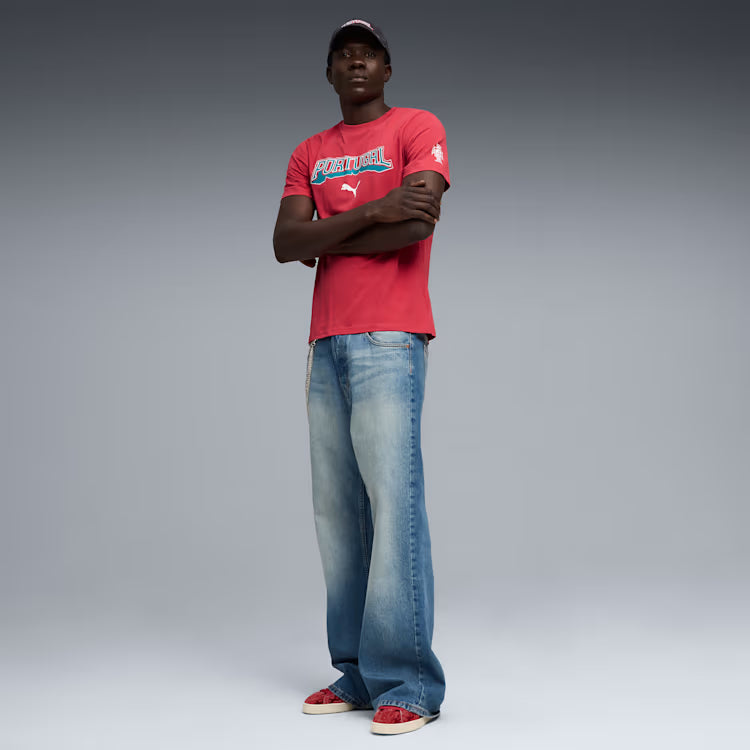 Puma Portugal FtblCulture Soccer Tee - Club Red / Puma White