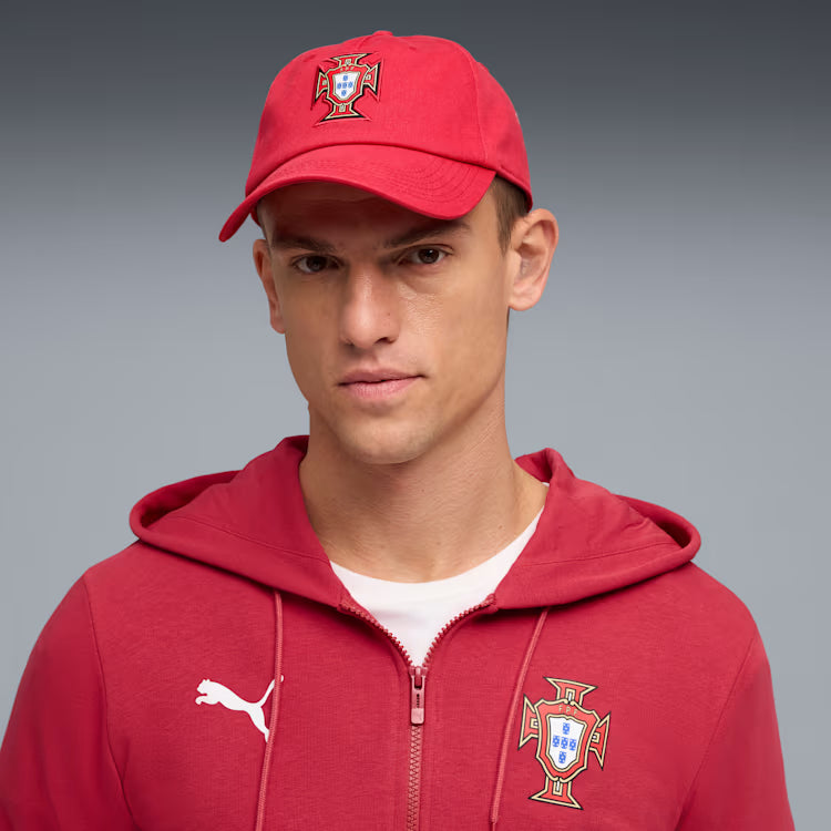 Puma Portugal ftblEssentials Adjustable Hat - Club Red / Green Lagoon