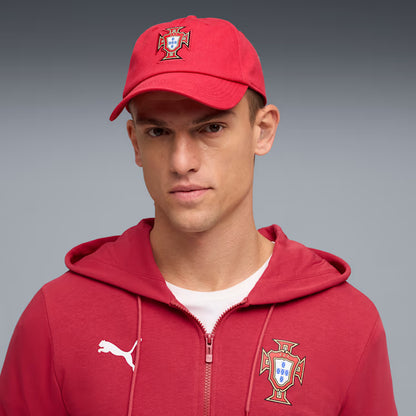 Puma Portugal ftblEssentials Adjustable Hat - Club Red / Green Lagoon