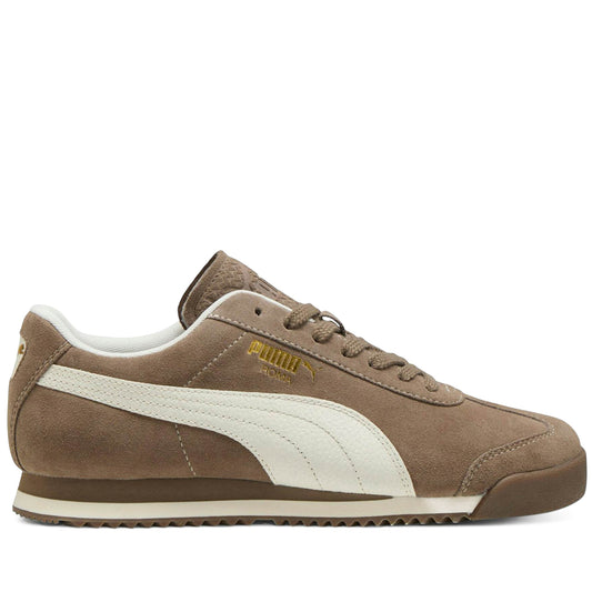 Men's Puma Roma Suede Shoes - Totally Taupe/Warm White