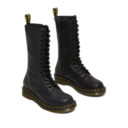 Women's Dr. Martens JB99 Virginia Leather High Boots - Black Virginia