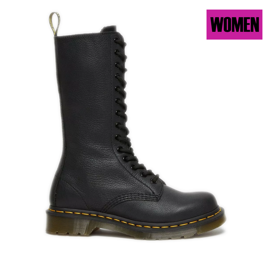 Women's Dr. Martens JB99 Virginia Leather High Boots - Black Virginia