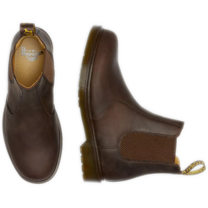 Dr. Martens 2976 Crazy Horse Leather Chelsea Boots - Brown Crazy Horse