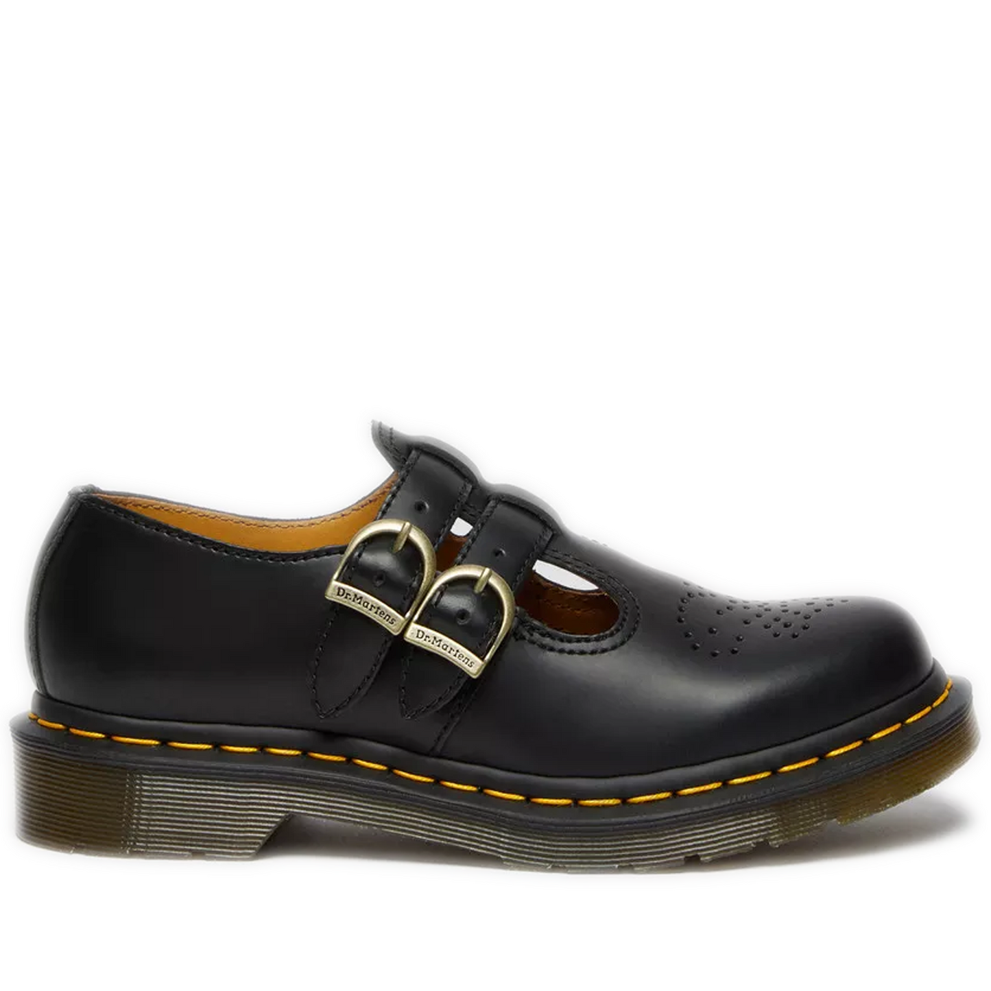 Women's Dr. Martens 8065 Smooth Leather Mary Jane Shoes - Black Smooth