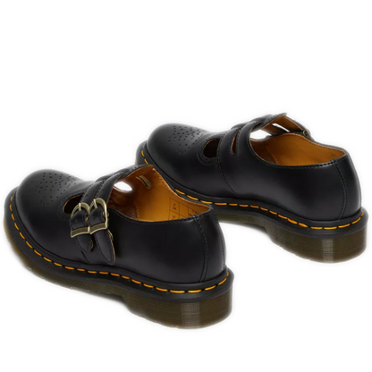Women's Dr. Martens 8065 Smooth Leather Mary Jane Shoes - Black Smooth