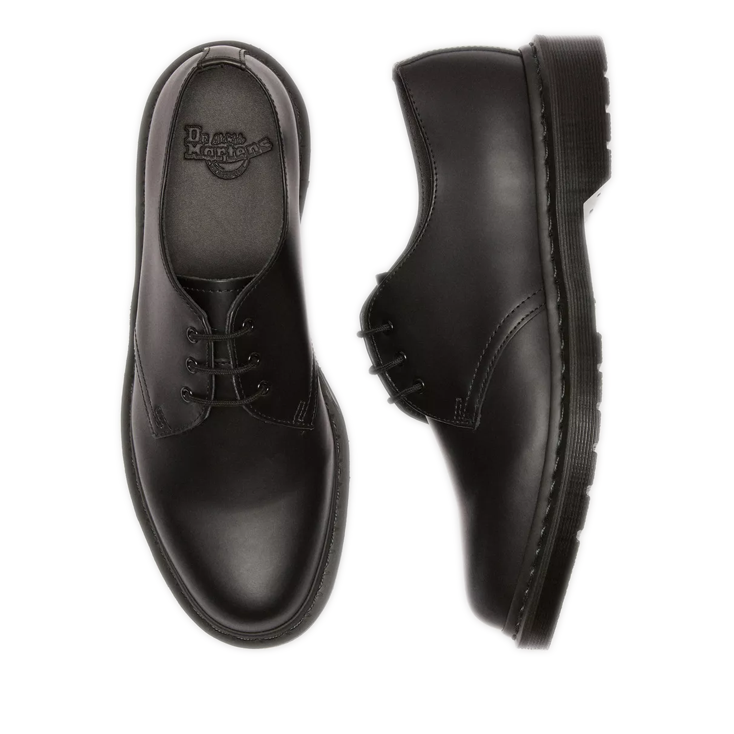 Women's Dr. Martens 1461 Mono Smooth Leather Oxford Shoes - Black Smooth