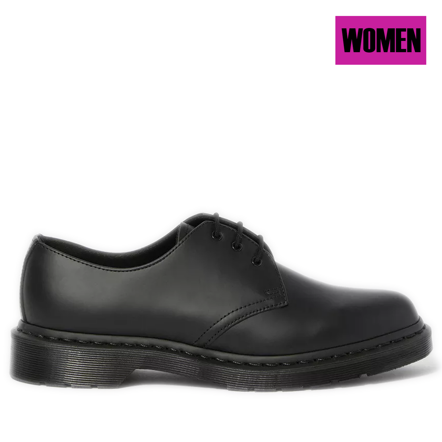 Women's Dr. Martens 1461 Mono Smooth Leather Oxford Shoes - Black Smooth